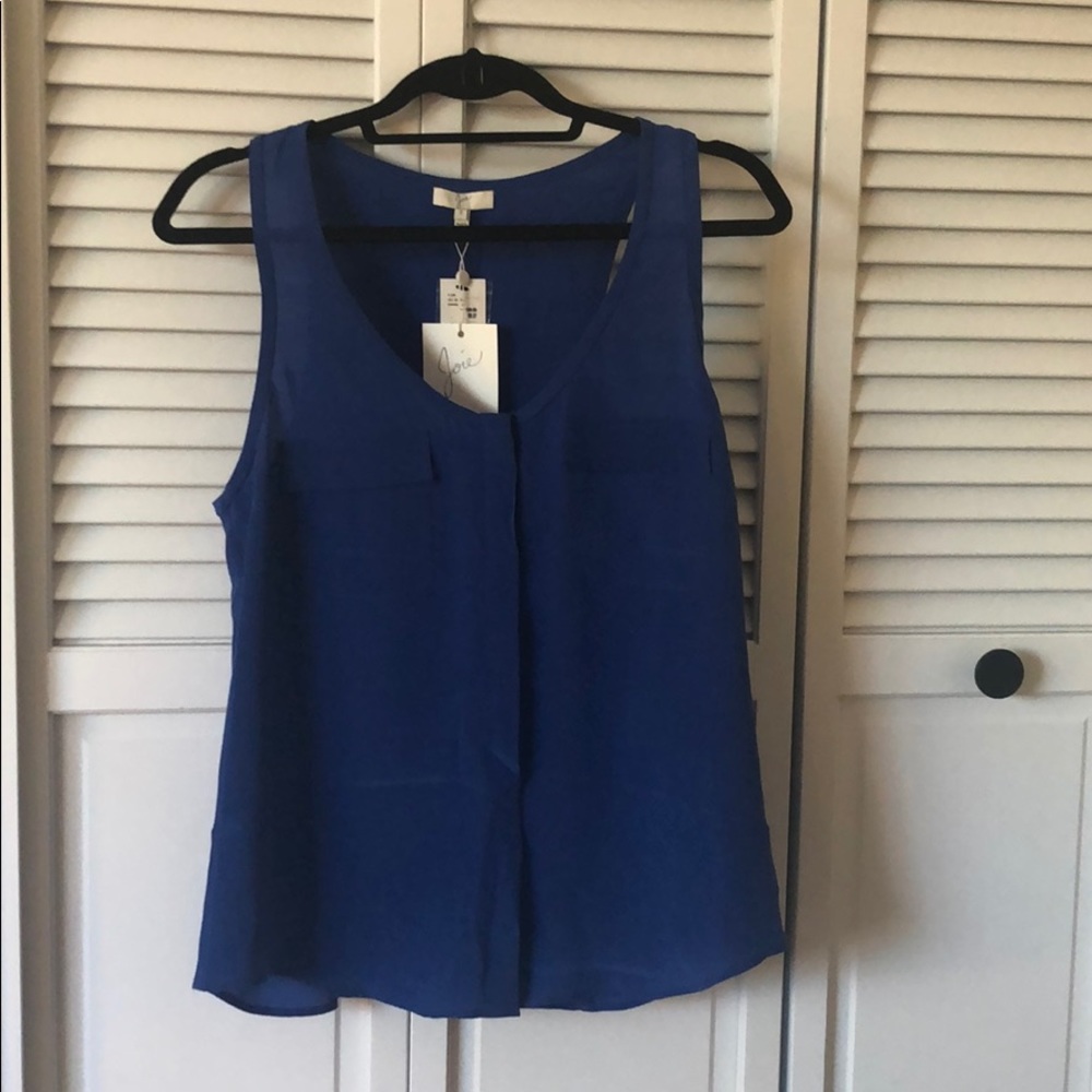 Joie cobalt blue silk tank top